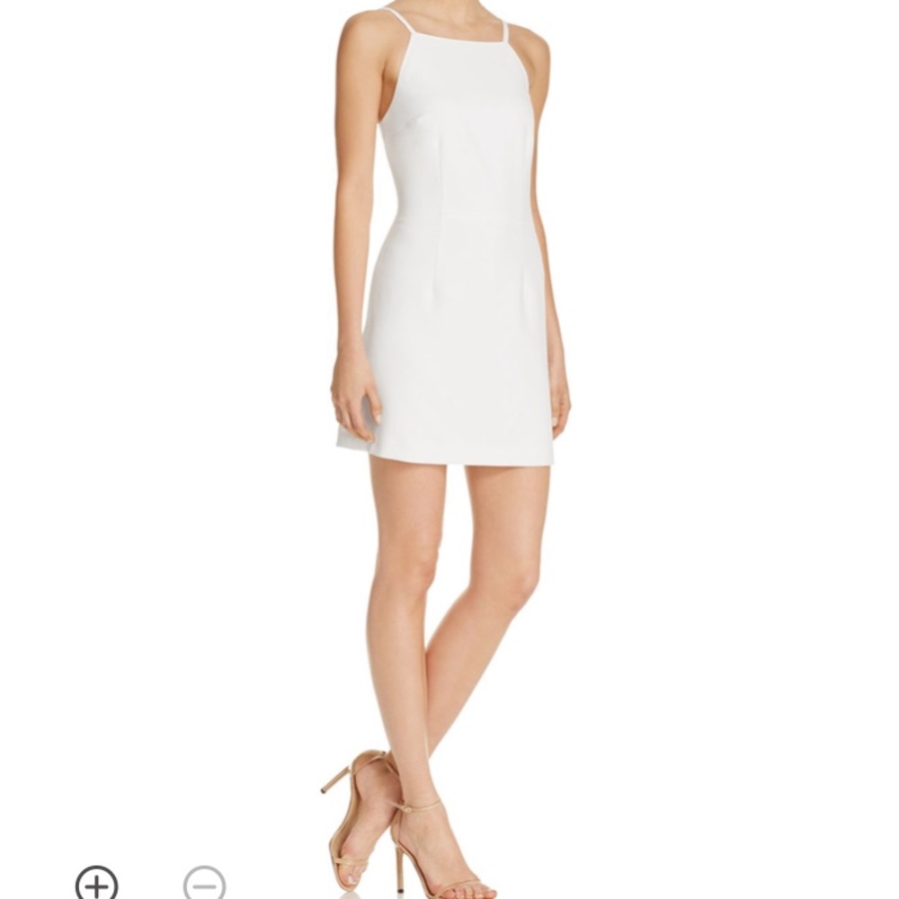 French Connection Whisper Square-Neck Mini Dress!